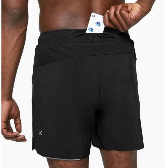 Lululemon Surge Lined Short 6" Black Size M - Picture 2 of 16